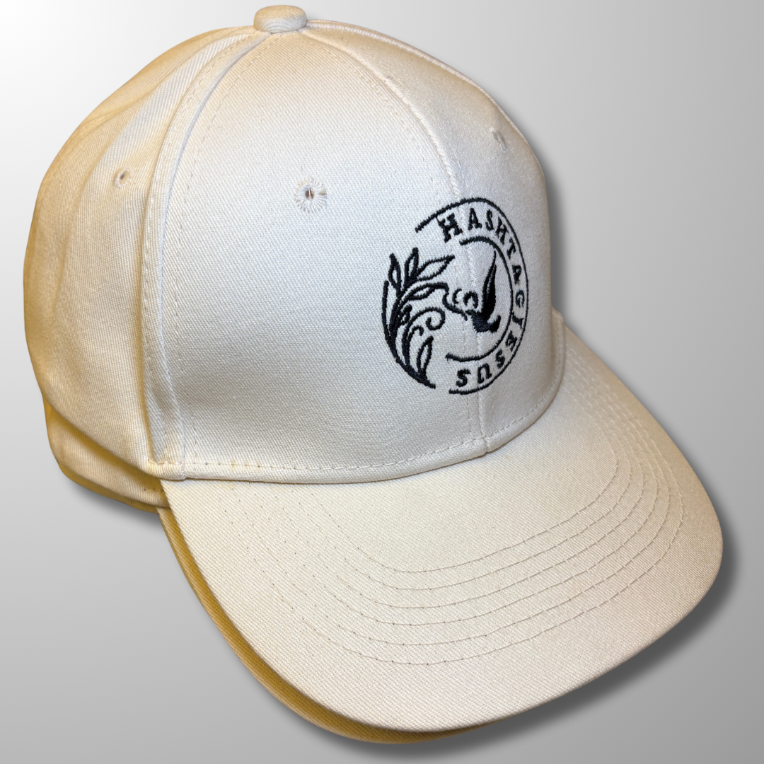 Cream #Jesus cap — 3/4 angle